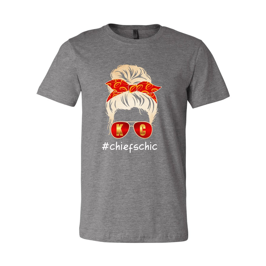 #CHIEFSCHIC Opt 2 Short Sleeve Jersey Tee - T-Shirts - Positively Sassy - #CHIEFSCHIC Opt 2 Short Sleeve Jersey Tee