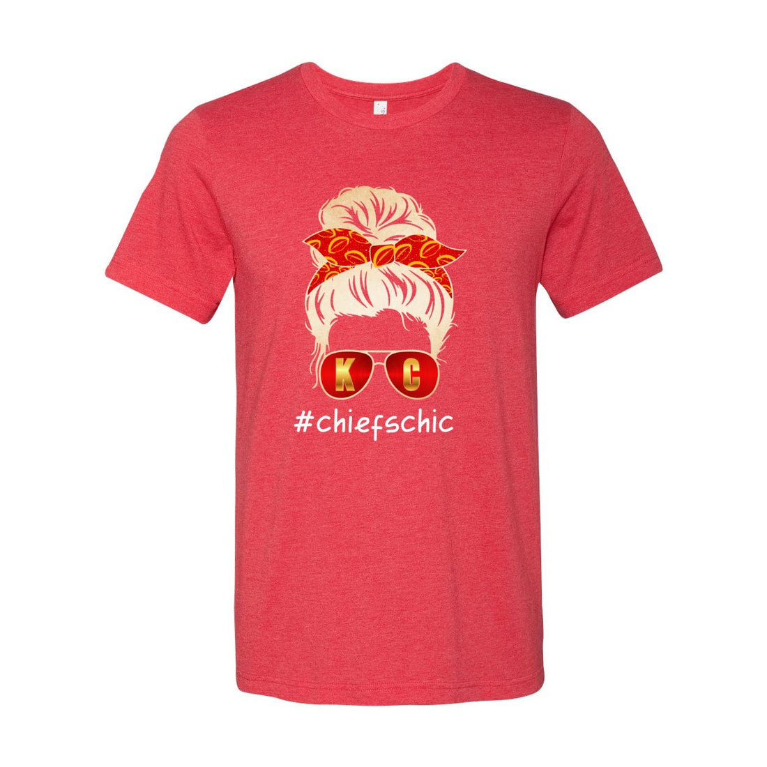 #CHIEFSCHIC Opt 2 Short Sleeve Jersey Tee - T-Shirts - Positively Sassy - #CHIEFSCHIC Opt 2 Short Sleeve Jersey Tee