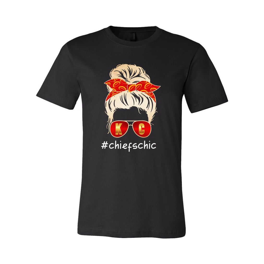 #CHIEFSCHIC Opt 2 Short Sleeve Jersey Tee - T-Shirts - Positively Sassy - #CHIEFSCHIC Opt 2 Short Sleeve Jersey Tee