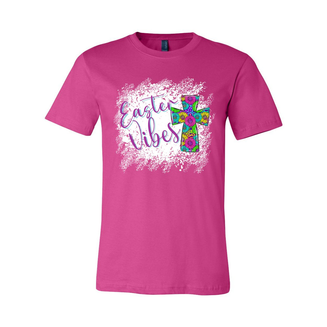 Easter Vibes Cross Tee - T-Shirts - Positively Sassy - Easter Vibes Cross Tee