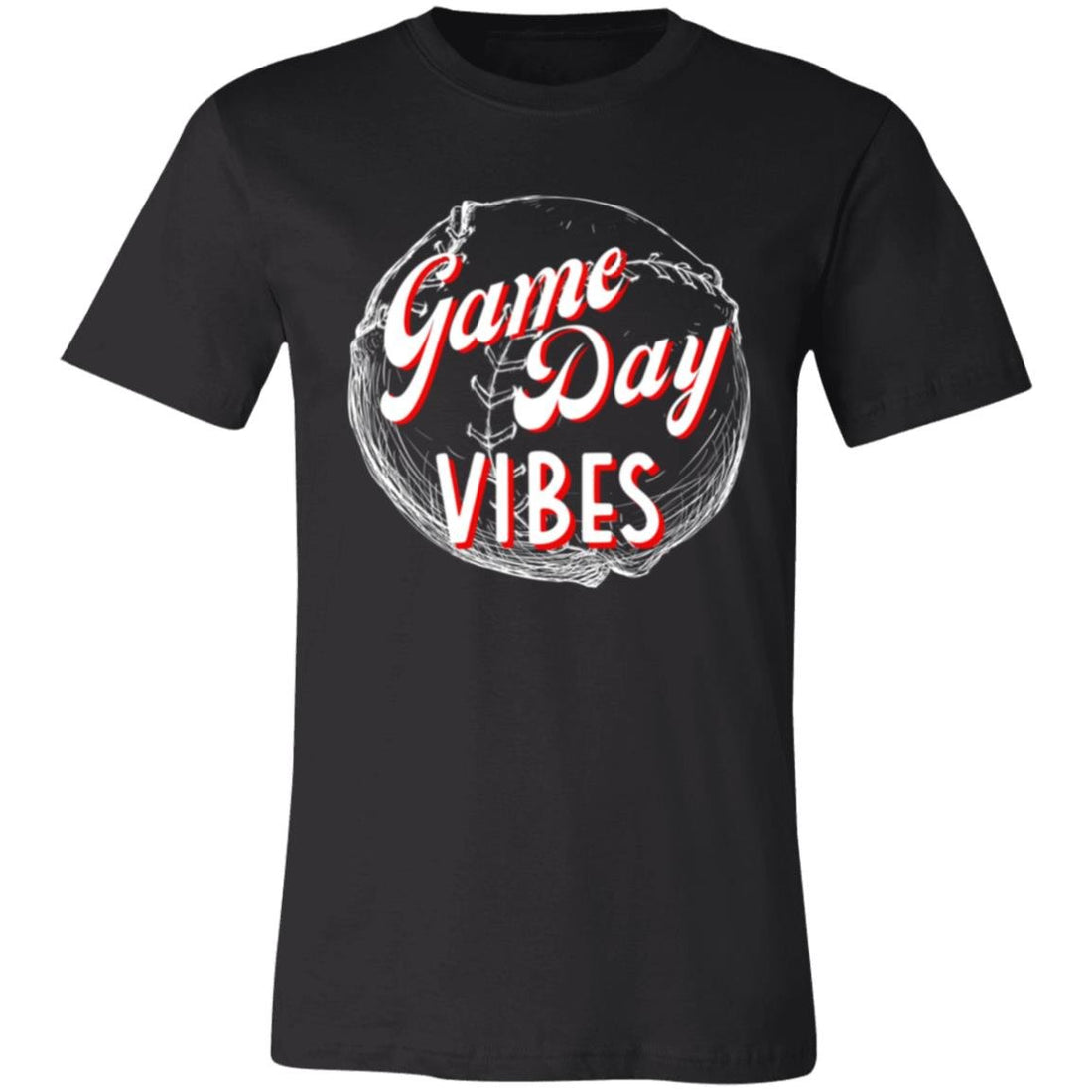 Game Day Vibes Baseball Short-Sleeve T-Shirt - T-Shirts - Positively Sassy - Game Day Vibes Baseball Short-Sleeve T-Shirt