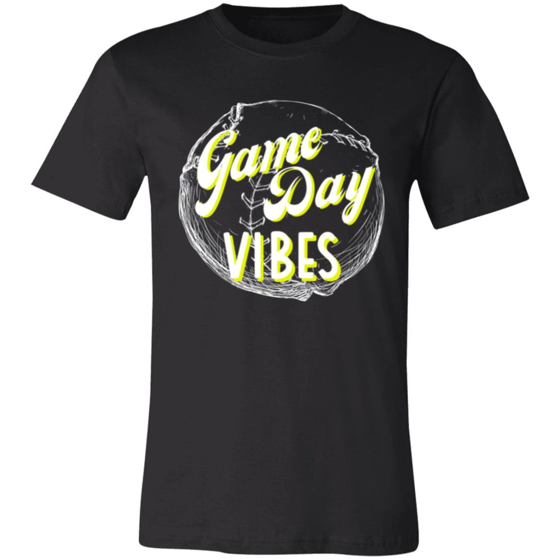 Game Day Vibes Softball Short-Sleeve T-Shirt - T-Shirts - Positively Sassy - Game Day Vibes Softball Short-Sleeve T-Shirt