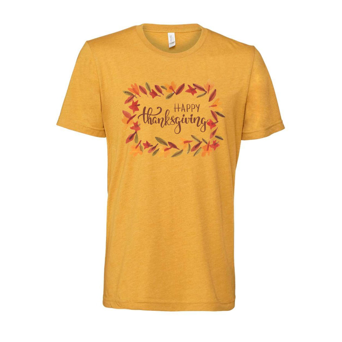 Happy Thanksgiving Short Sleeve Jersey Tee - T-Shirts - Positively Sassy - Happy Thanksgiving Short Sleeve Jersey Tee