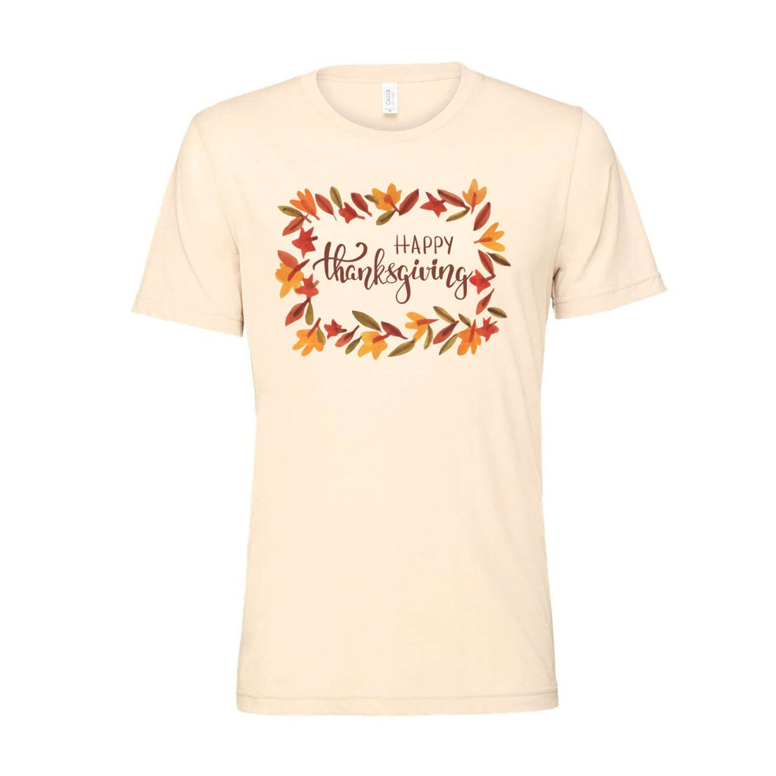 Happy Thanksgiving Short Sleeve Jersey Tee - T-Shirts - Positively Sassy - Happy Thanksgiving Short Sleeve Jersey Tee
