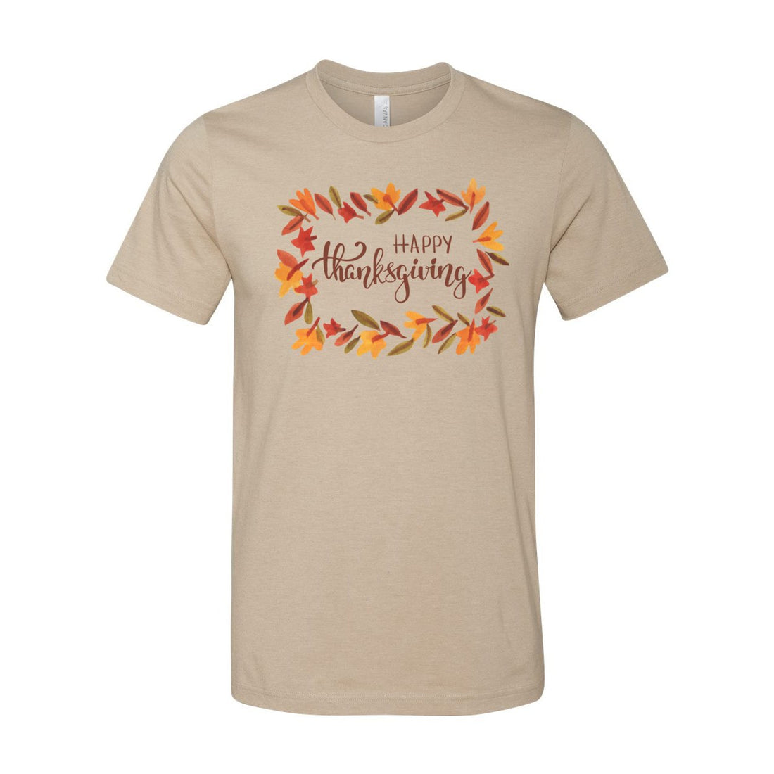 Happy Thanksgiving Short Sleeve Jersey Tee - T-Shirts - Positively Sassy - Happy Thanksgiving Short Sleeve Jersey Tee