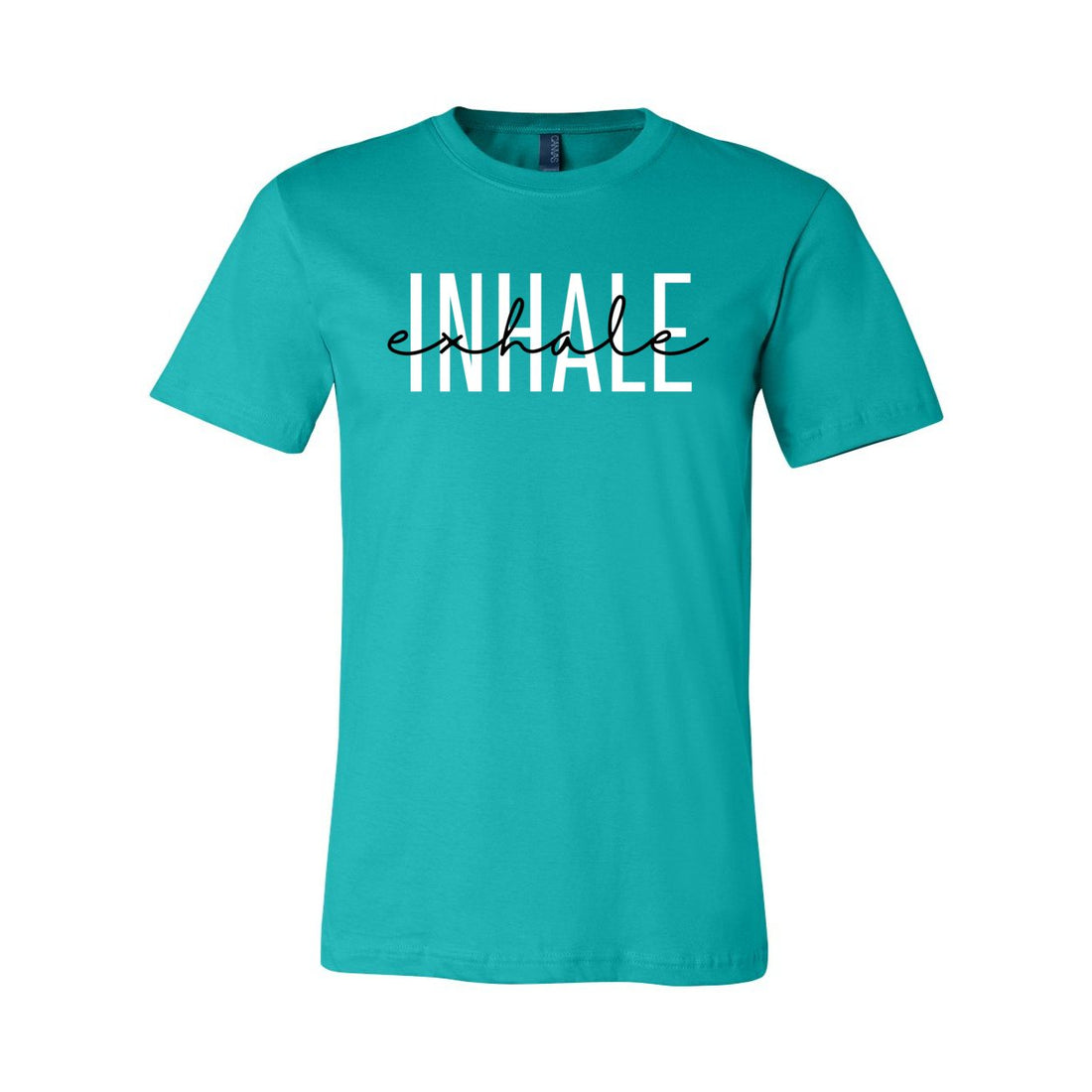 Inhale - Exhale Short Sleeve Jersey Tee - T-Shirts - Positively Sassy - Inhale - Exhale Short Sleeve Jersey Tee