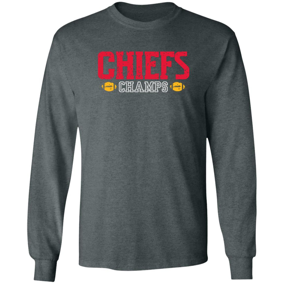 KC Champs LS Ultra Cotton T-Shirt - T-Shirts - Positively Sassy - KC Champs LS Ultra Cotton T-Shirt