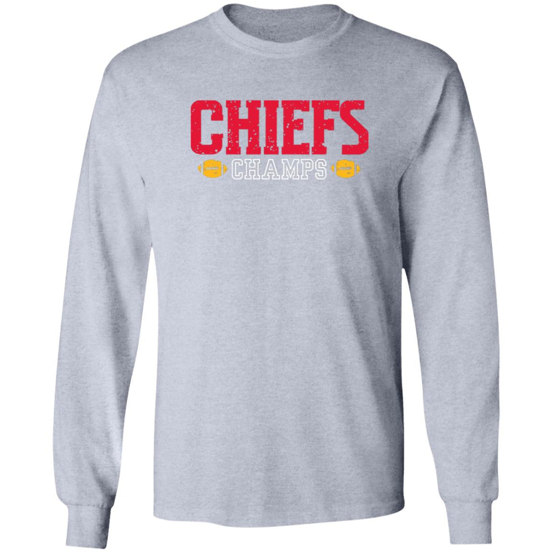 KC Champs LS Ultra Cotton T-Shirt - T-Shirts - Positively Sassy - KC Champs LS Ultra Cotton T-Shirt