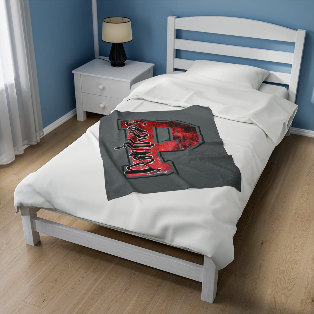 P for Panthers Velveteen Plush Blanket - All Over Prints - Positively Sassy - P for Panthers Velveteen Plush Blanket