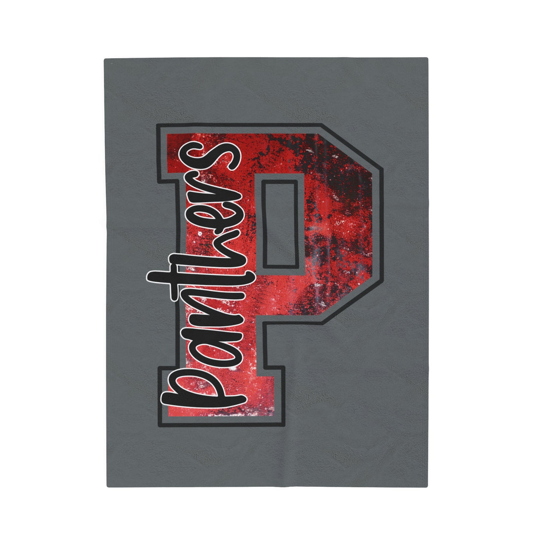 P for Panthers Velveteen Plush Blanket - All Over Prints - Positively Sassy - P for Panthers Velveteen Plush Blanket