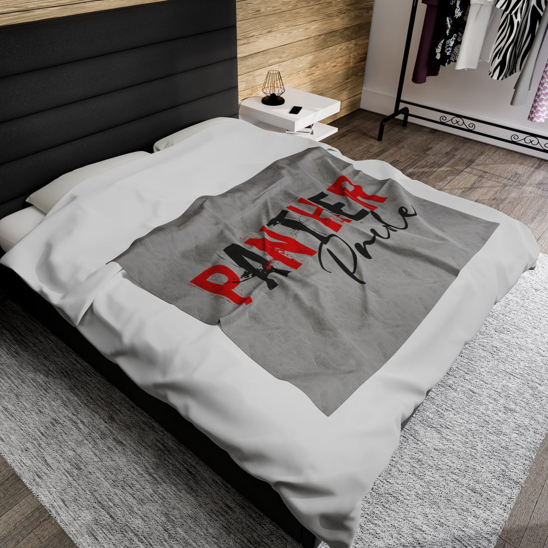 Panther Pride Velveteen Plush Blanket - All Over Prints - Positively Sassy - Panther Pride Velveteen Plush Blanket