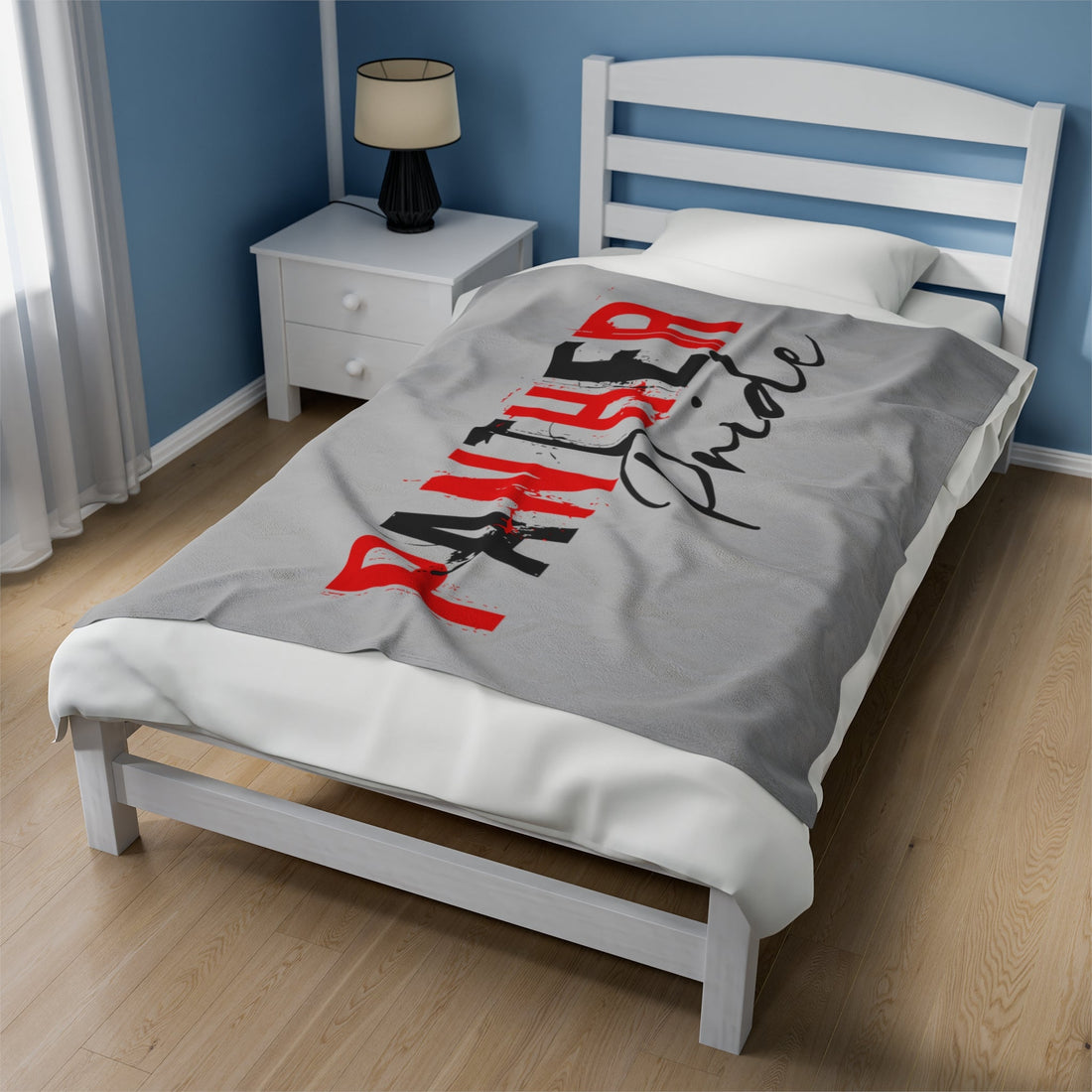 Panther Pride Velveteen Plush Blanket - All Over Prints - Positively Sassy - Panther Pride Velveteen Plush Blanket