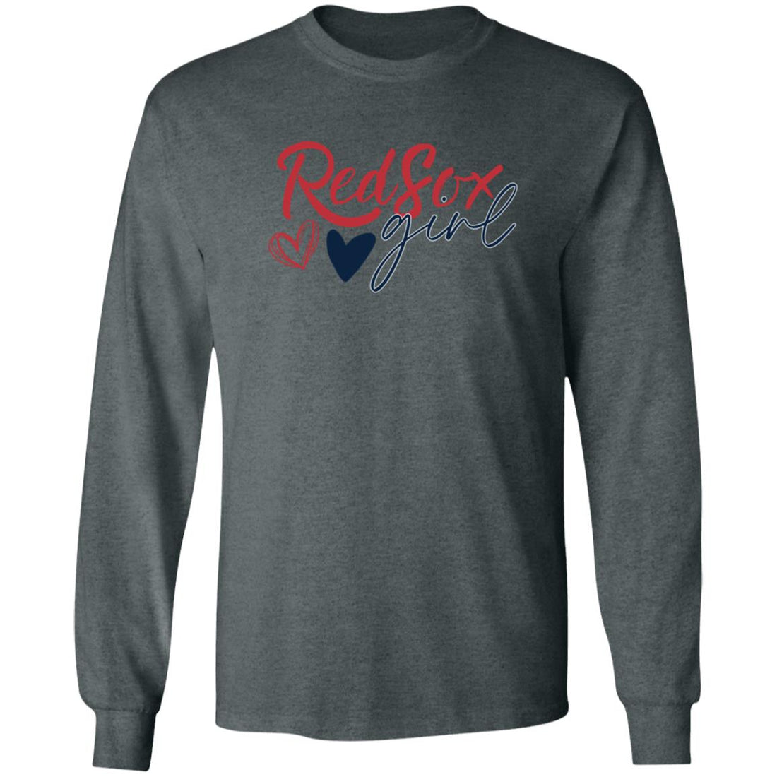 Red Sox Girl G240 LS T-Shirt - T-Shirts - Positively Sassy - Red Sox Girl G240 LS T-Shirt