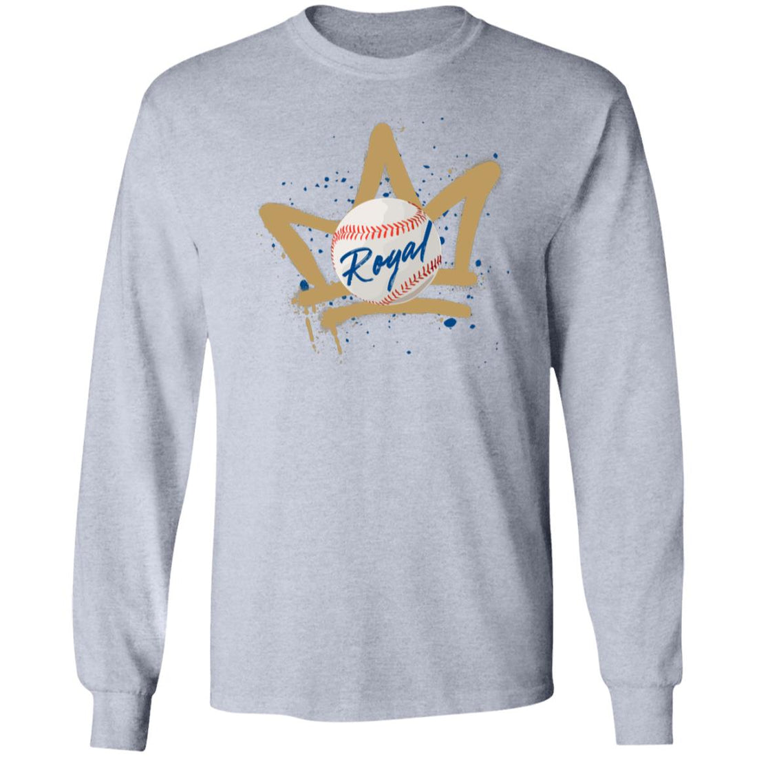 Royals Crown LS Ultra Cotton T-Shirt - T-Shirts - Positively Sassy - Royals Crown LS Ultra Cotton T-Shirt