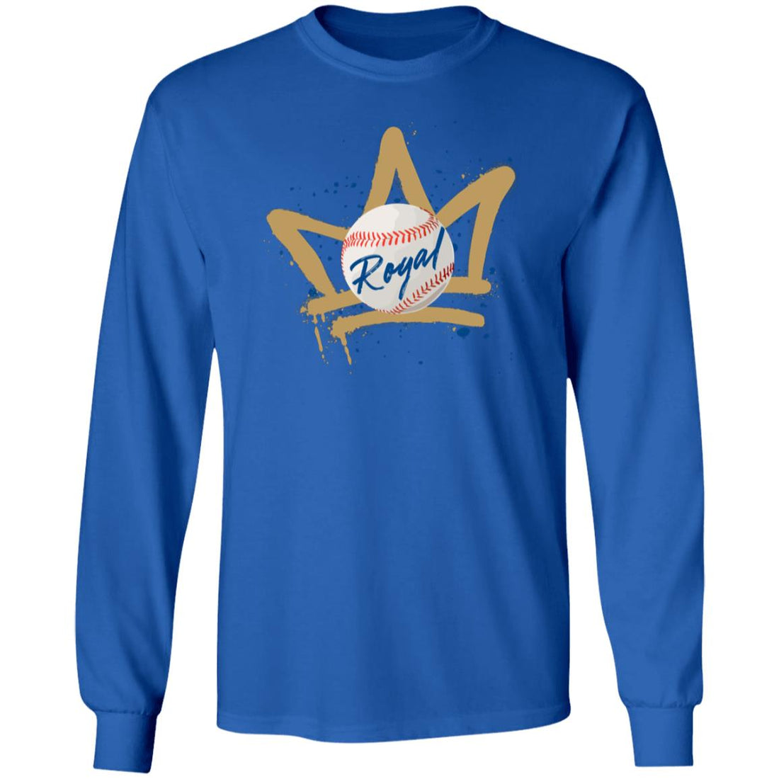 Royals Crown LS Ultra Cotton T-Shirt - T-Shirts - Positively Sassy - Royals Crown LS Ultra Cotton T-Shirt