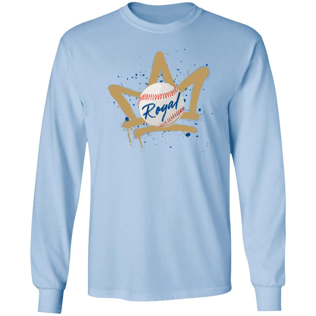 Royals Crown LS Ultra Cotton T-Shirt - T-Shirts - Positively Sassy - Royals Crown LS Ultra Cotton T-Shirt