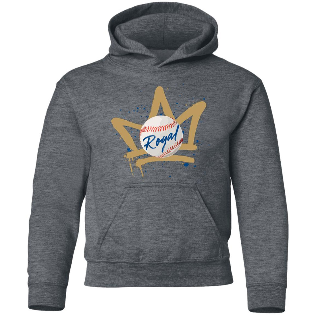 Royals Crown Youth Pullover Hoodie - Sweatshirts - Positively Sassy - Royals Crown Youth Pullover Hoodie