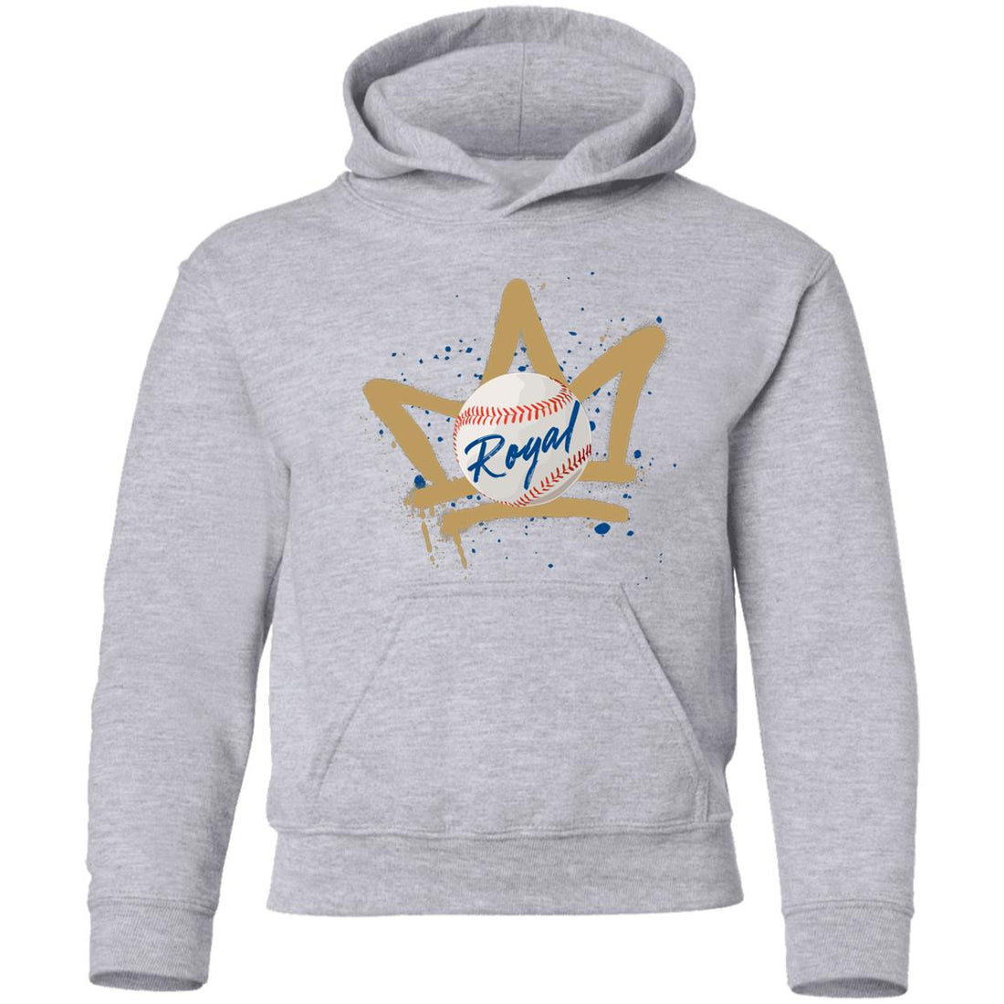 Royals Crown Youth Pullover Hoodie - Sweatshirts - Positively Sassy - Royals Crown Youth Pullover Hoodie