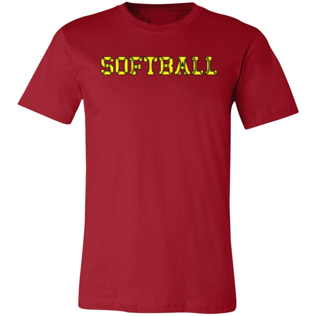 Softball Stitch Print Short-Sleeve T-Shirt - T-Shirts - Positively Sassy - Softball Stitch Print Short-Sleeve T-Shirt