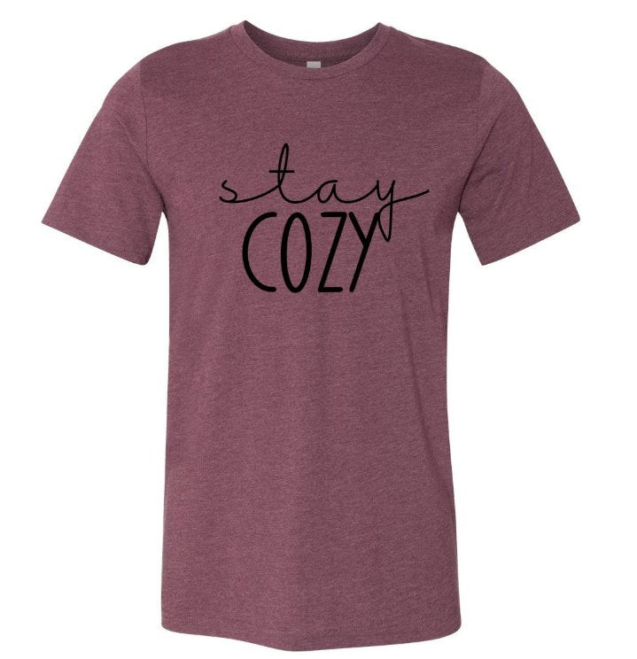 Stay Cozy Short Sleeve Jersey Tee - T-Shirts - Positively Sassy - Stay Cozy Short Sleeve Jersey Tee