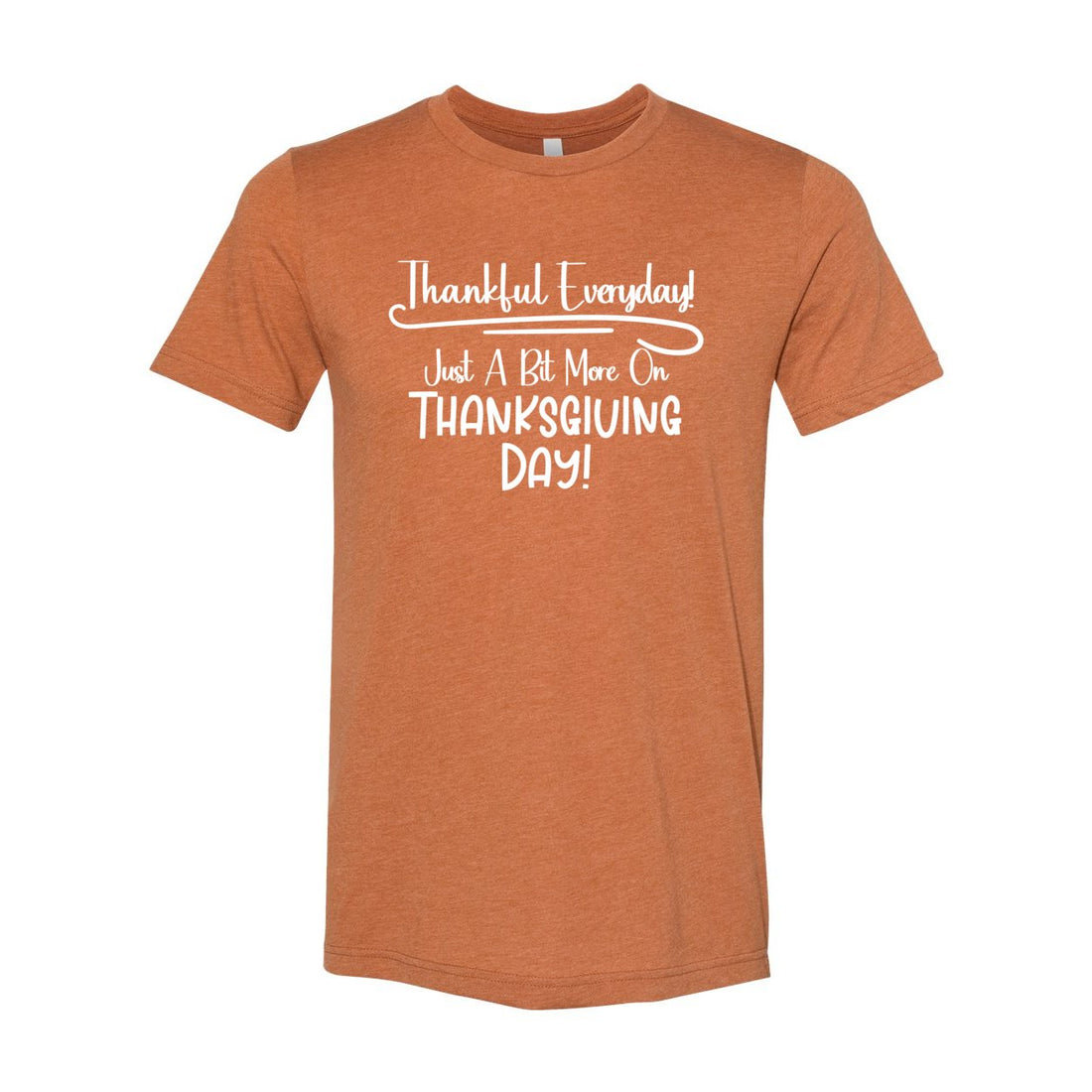 Thankful Everyday Short Sleeve Jersey Tee - T-Shirts - Positively Sassy - Thankful Everyday Short Sleeve Jersey Tee