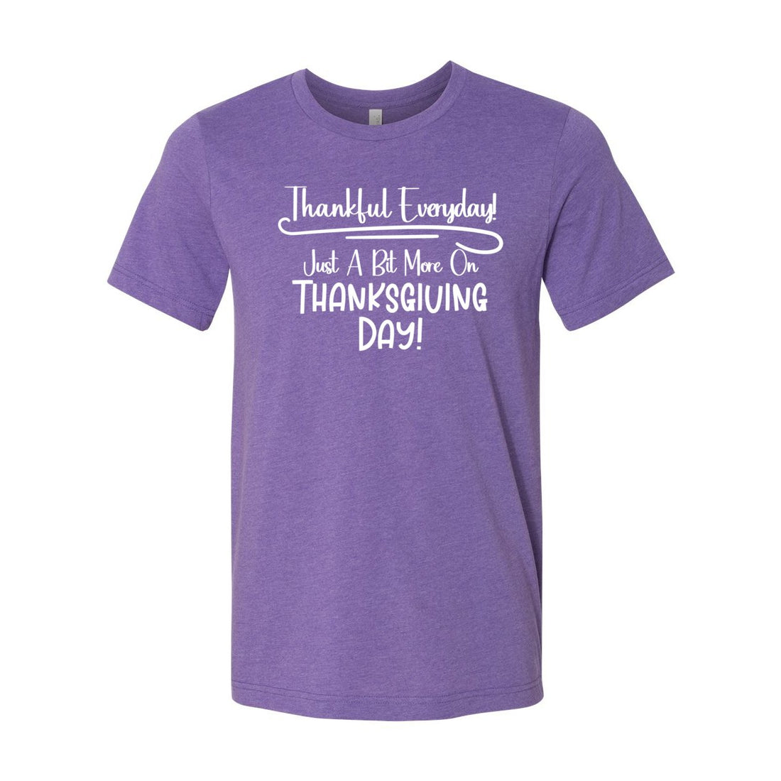 Thankful Everyday Short Sleeve Jersey Tee - T-Shirts - Positively Sassy - Thankful Everyday Short Sleeve Jersey Tee