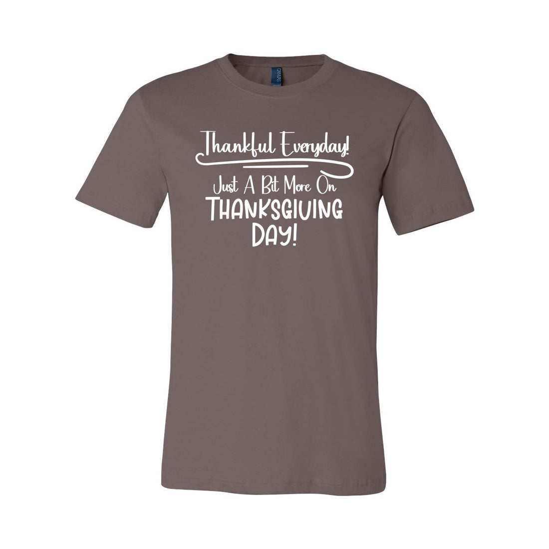 Thankful Everyday Short Sleeve Jersey Tee - T-Shirts - Positively Sassy - Thankful Everyday Short Sleeve Jersey Tee