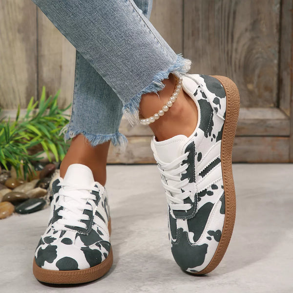 Stylish Cow Print Sneakers