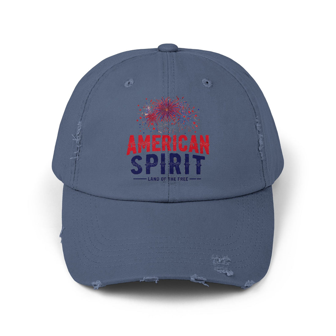 American Spirit Distressed Cap, Unisex Vintage Hat, Patriotic Cap, Fourth of July Gift, Casual Style Accessories - Hats - Positively Sassy - American Spirit Distressed Cap, Unisex Vintage Hat, Patriotic Cap, Fourth of July Gift, Casual Style Accessories