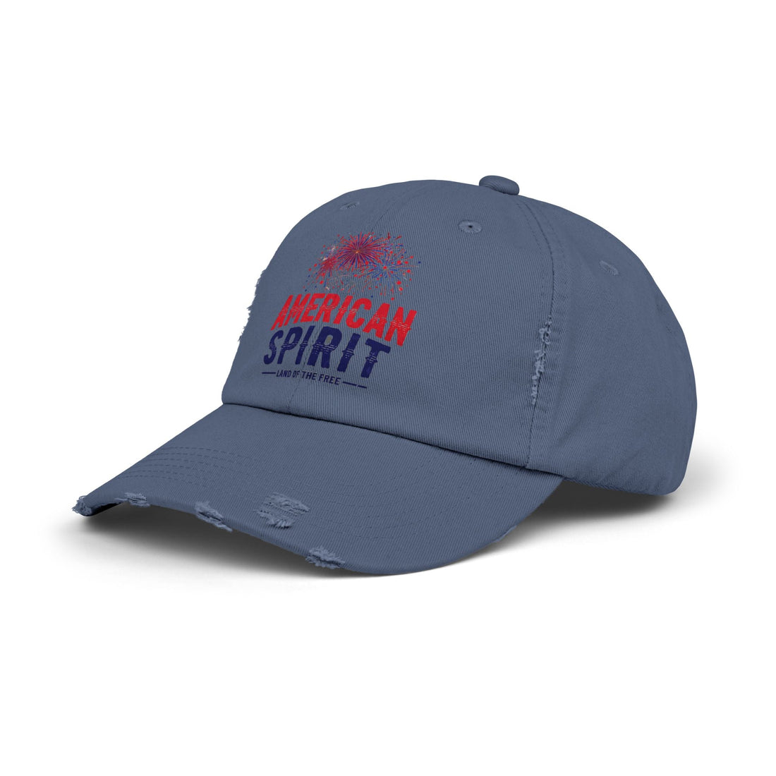 American Spirit Distressed Cap, Unisex Vintage Hat, Patriotic Cap, Fourth of July Gift, Casual Style Accessories - Hats - Positively Sassy - American Spirit Distressed Cap, Unisex Vintage Hat, Patriotic Cap, Fourth of July Gift, Casual Style Accessories