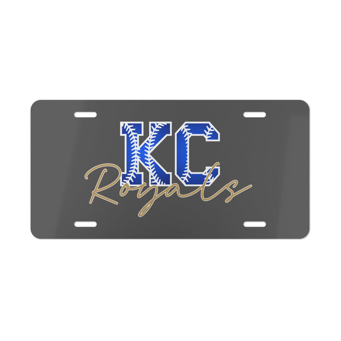 Baseball KC Vanity Plate - Accessories - Positively Sassy - Baseball KC Vanity Plate