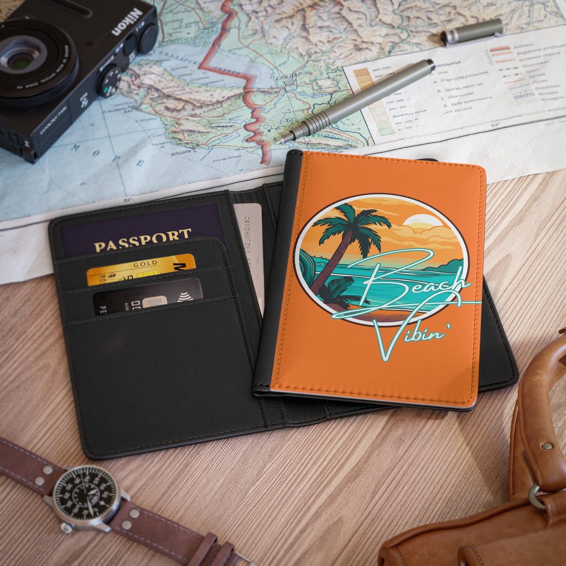 Beach Vibin' Passport Cover - Accessories - Positively Sassy - Beach Vibin' Passport Cover