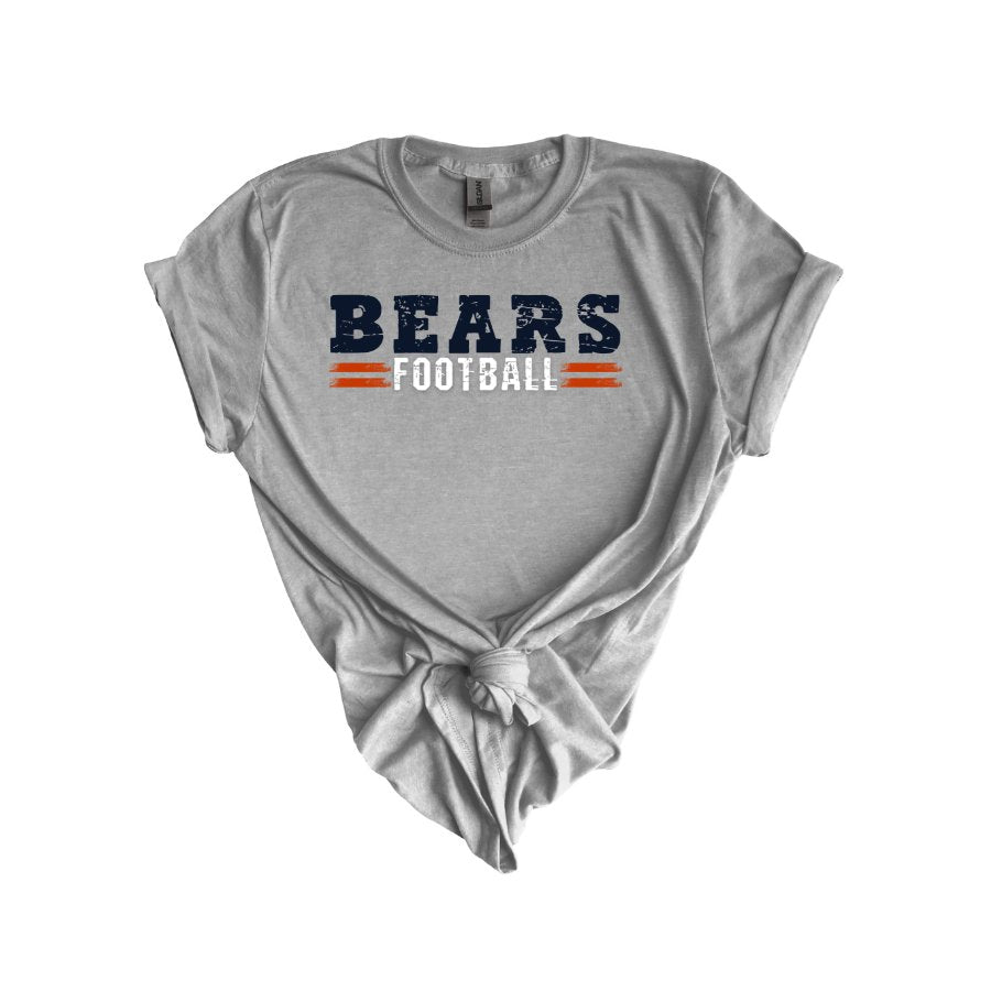 Bears Football Bella 3001 - T - Shirts - Positively Sassy - Bears Football Bella 3001