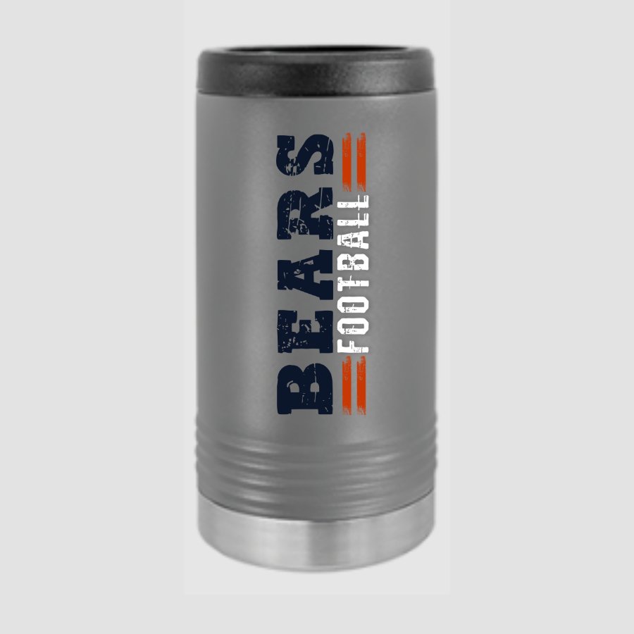 Bears Football Slim Beverage Holder - Mug - Positively Sassy - Bears Football Slim Beverage Holder