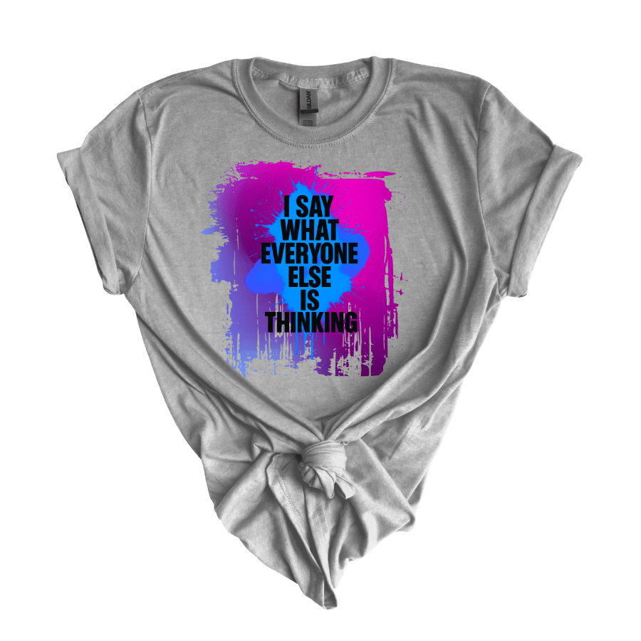 Bold Statement Tee: "I Say What Everyone Else Is Thinking" Unisex Softstyle T-Shirt, Casual Wear, Gift for Friends, Unique [...] - T-Shirt - Positively Sassy - Bold Statement Tee: "I Say What Everyone Else Is Thinking" Unisex Softstyle T-Shirt, Casual Wear, Gift for Friends, Unique [...]