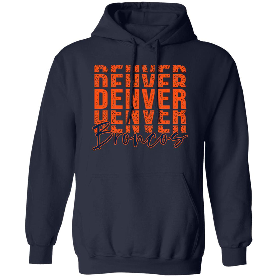 Broncos Repeat Gildan Hoodie - Sweatshirts - Positively Sassy - Broncos Repeat Gildan Hoodie