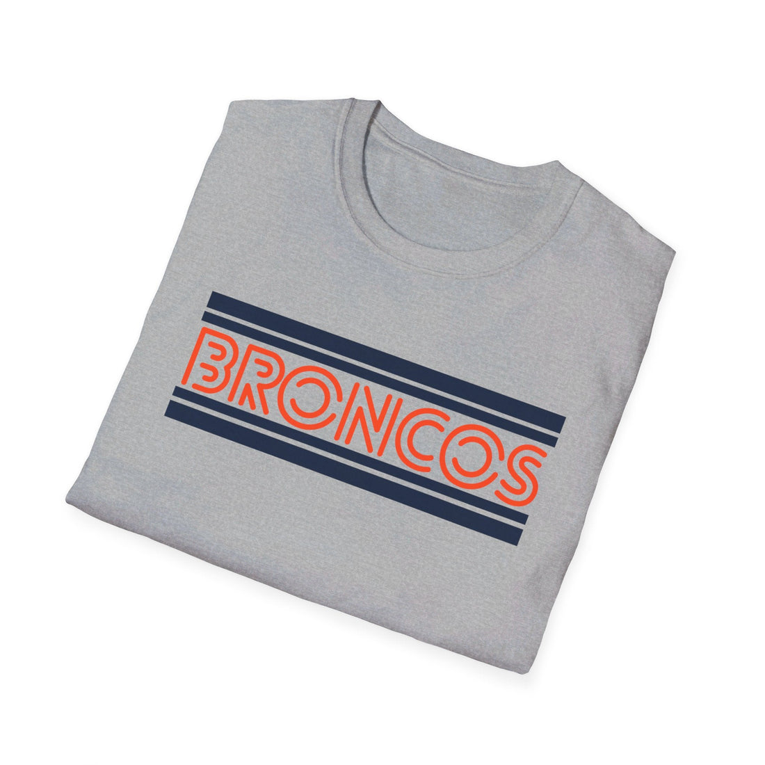 Broncos Stripes Gildan 64000 - T - Shirt - Positively Sassy - Broncos Stripes Gildan 64000