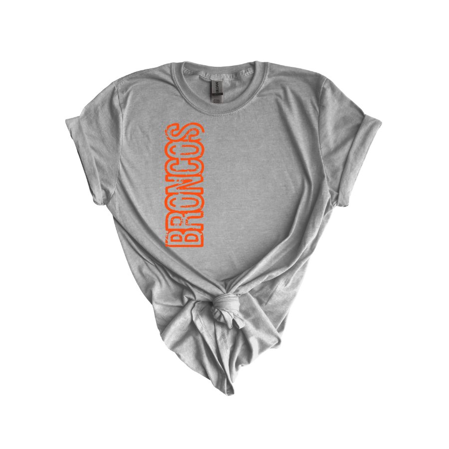 Broncos Vertical Gildan 5000 - T - Shirt - Positively Sassy - Broncos Vertical Gildan 5000