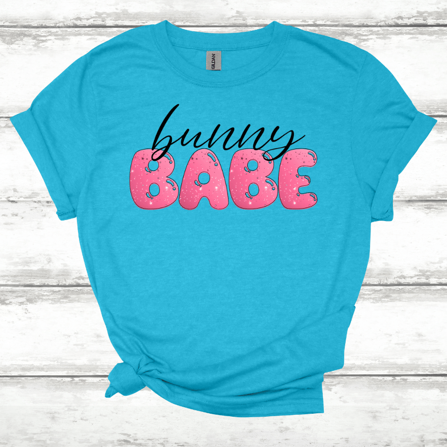 Bunny Babe Bubble Softstyle T-Shirt - T-Shirt - Positively Sassy - Bunny Babe Bubble Softstyle T-Shirt