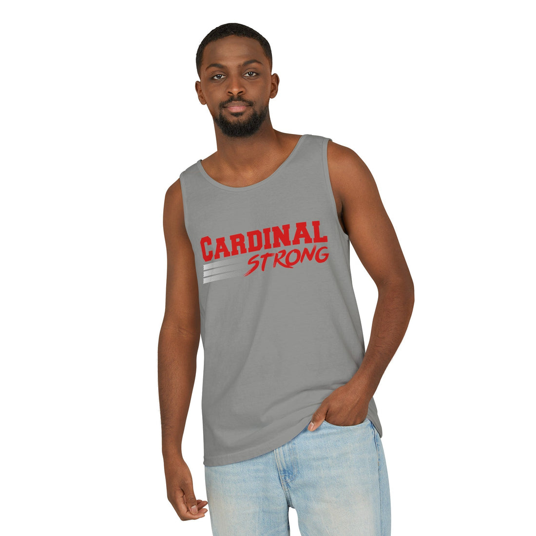 Cardinal Strong Unisex Garment - Dyed Tank Top - Tank Top - Positively Sassy - Cardinal Strong Unisex Garment - Dyed Tank Top