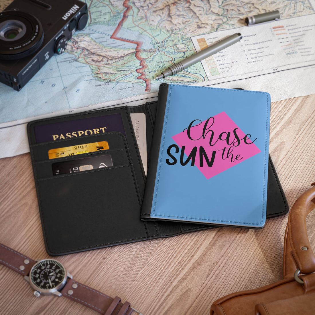 Chase The Sun Passport Cover - Accessories - Positively Sassy - Chase The Sun Passport Cover