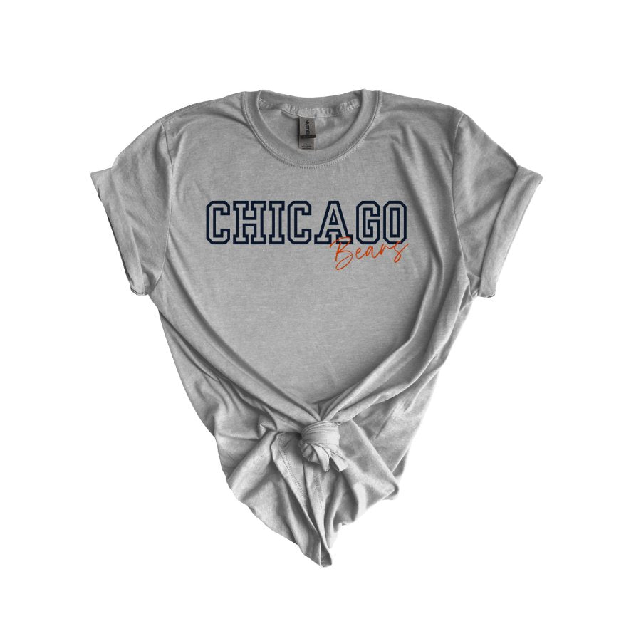 Chicago Bears Bella 3001 - T - Shirts - Positively Sassy - Chicago Bears Bella 3001