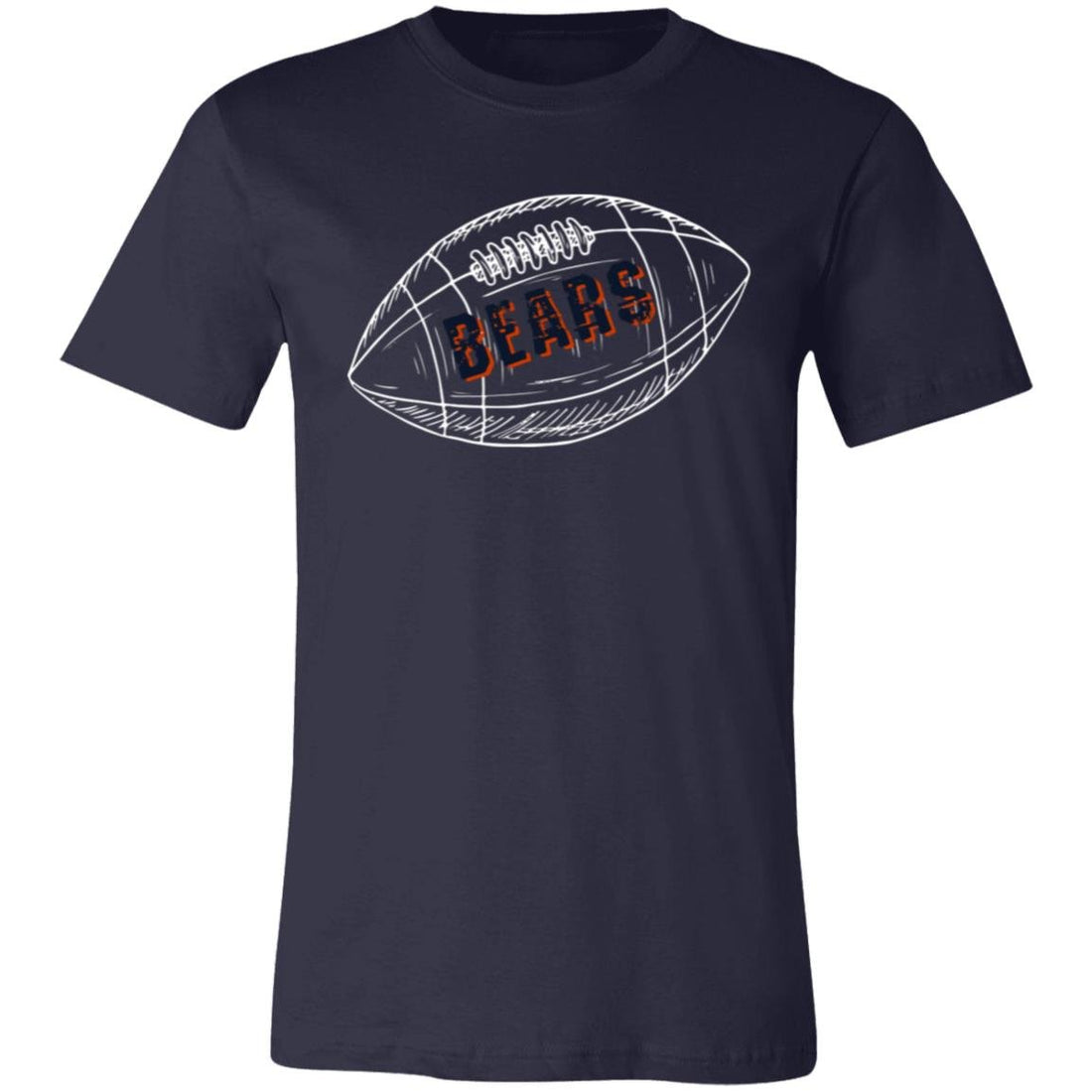 Chicago Football Bella 3001 - T - Shirts - Positively Sassy - Chicago Football Bella 3001