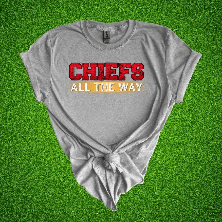 Chiefs All The Way Softstyle T-Shirt - T-Shirt - Positively Sassy - Chiefs All The Way Softstyle T-Shirt