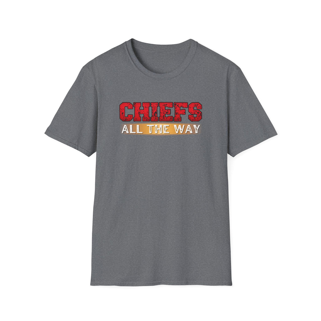 Chiefs All The Way Softstyle T-Shirt - T-Shirt - Positively Sassy - Chiefs All The Way Softstyle T-Shirt