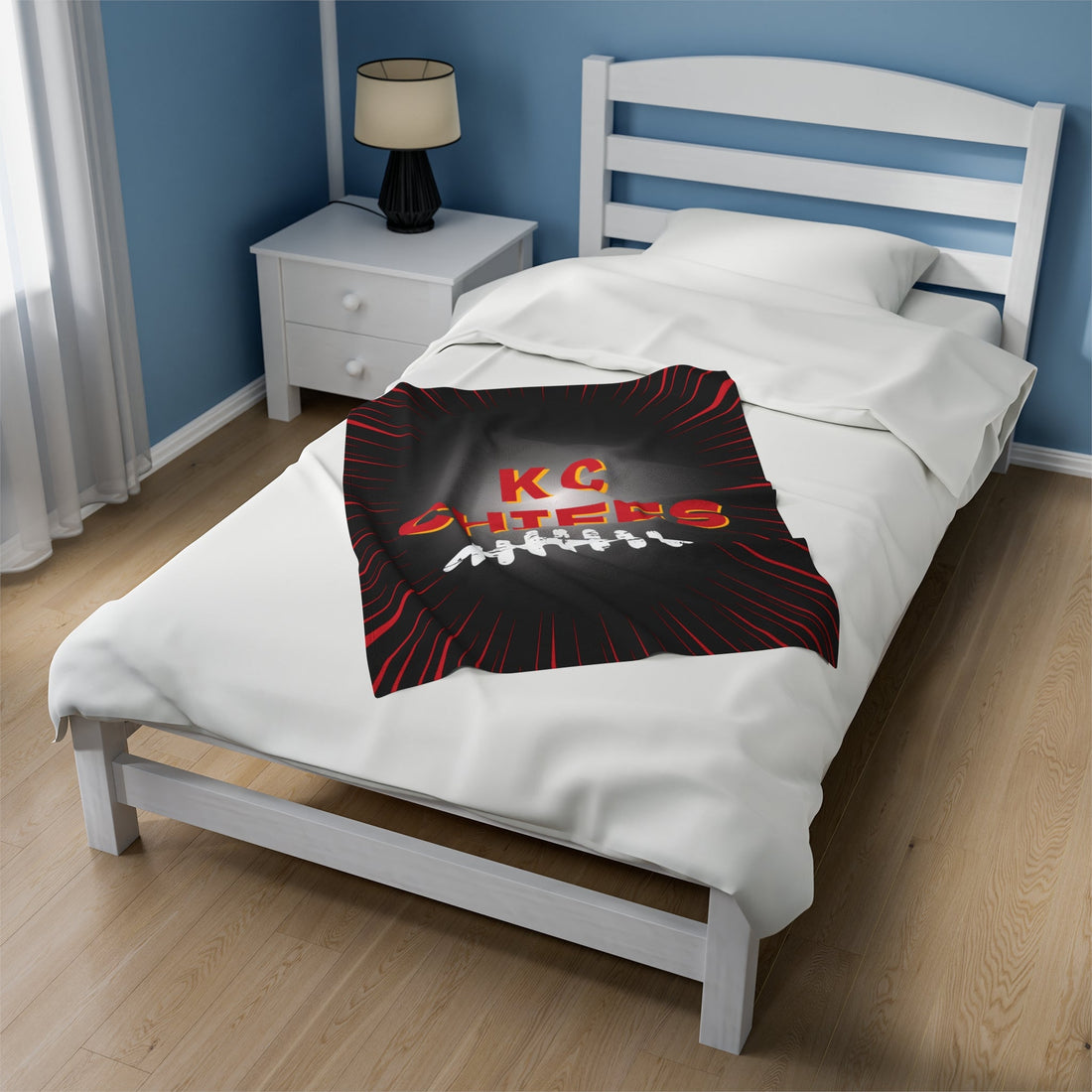 Chiefs Explode Velveteen Plush Blanket - All Over Prints - Positively Sassy - Chiefs Explode Velveteen Plush Blanket