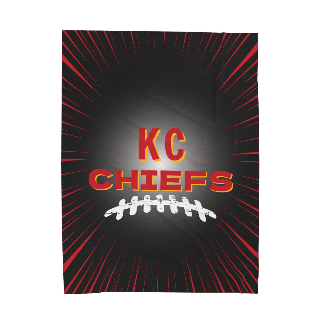 Chiefs Explode Velveteen Plush Blanket - All Over Prints - Positively Sassy - Chiefs Explode Velveteen Plush Blanket