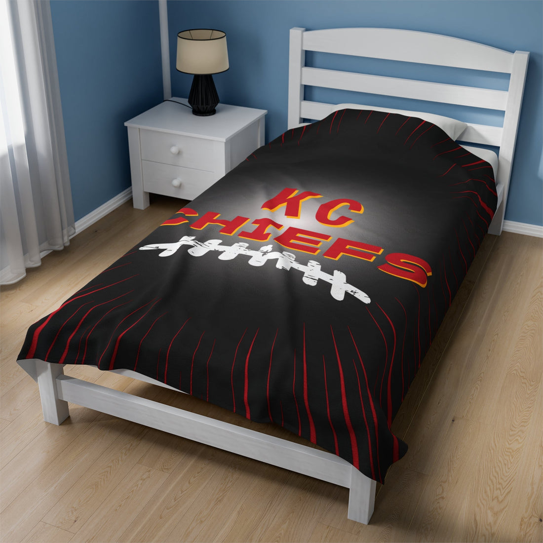 Chiefs Explode Velveteen Plush Blanket - All Over Prints - Positively Sassy - Chiefs Explode Velveteen Plush Blanket