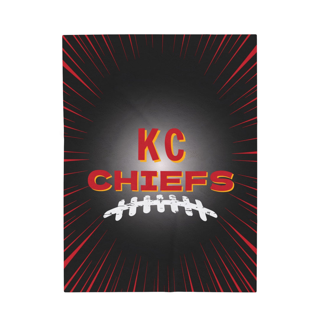 Chiefs Explode Velveteen Plush Blanket - All Over Prints - Positively Sassy - Chiefs Explode Velveteen Plush Blanket