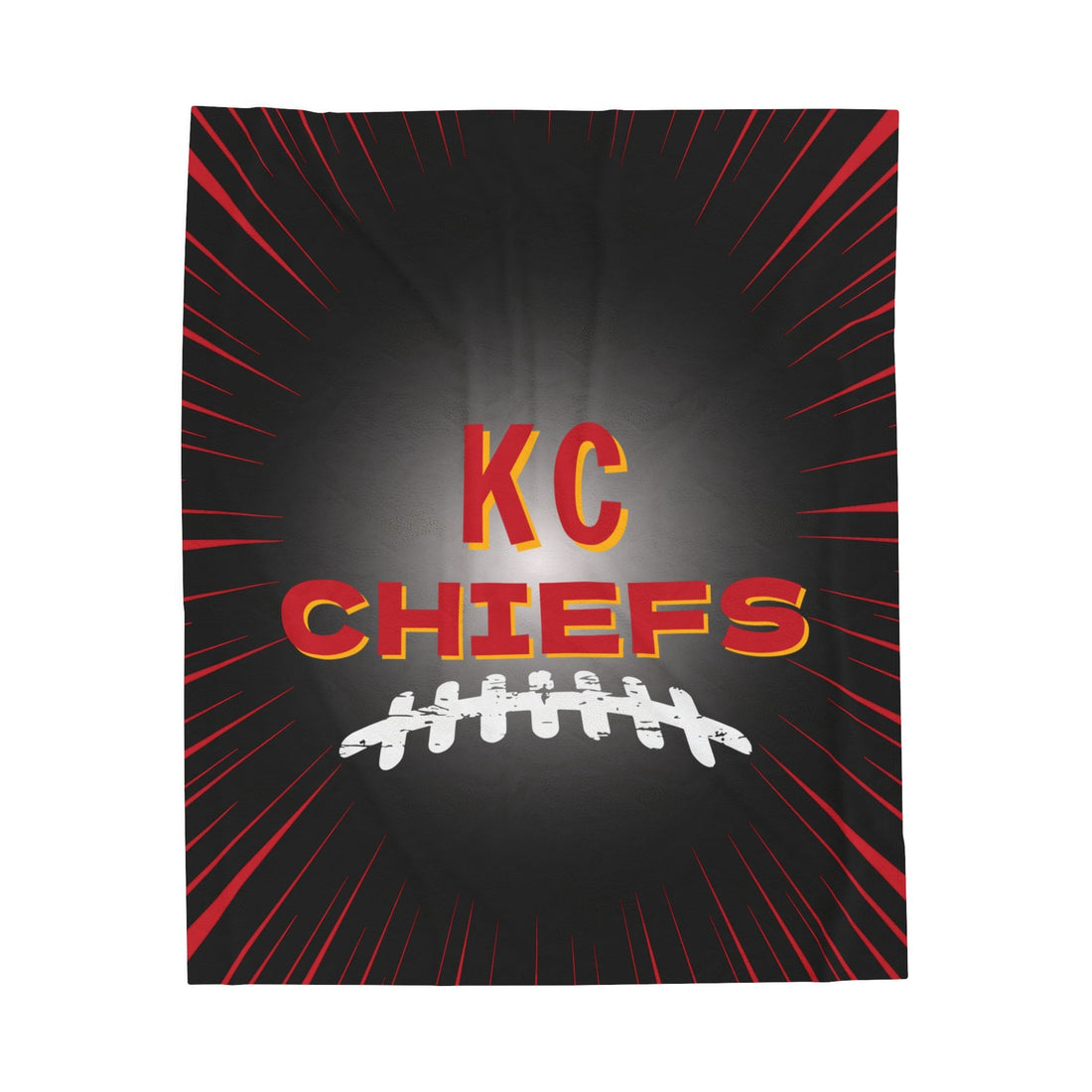 Chiefs Explode Velveteen Plush Blanket - All Over Prints - Positively Sassy - Chiefs Explode Velveteen Plush Blanket